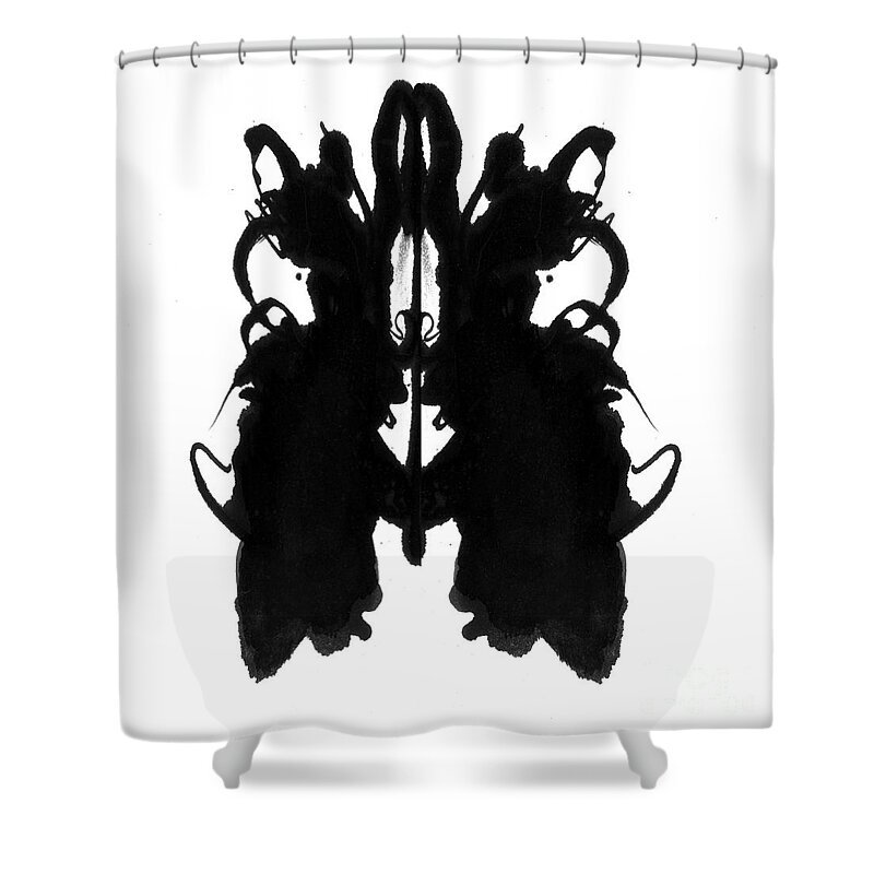 Psychology Shower Curtain featuring the photograph Rorschach Type Inkblot #6 by Spencer Sutton