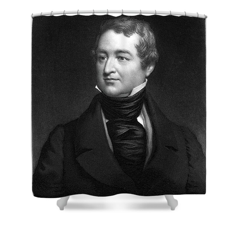 19th Century Shower Curtain featuring the painting Sir Robert Peel (1788-1850) #6 by Granger