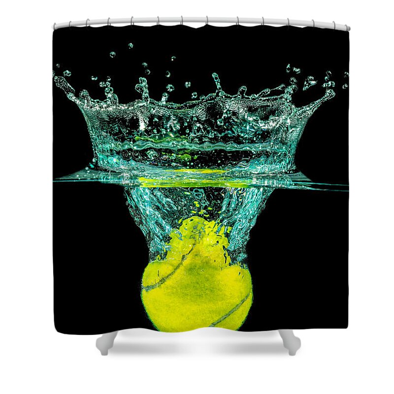 Activity Shower Curtain featuring the photograph Tennis Ball by Peter Lakomy