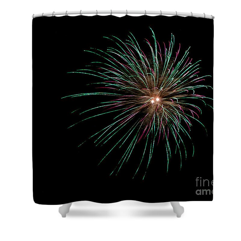 Fireworks Shower Curtain featuring the photograph RVR Fireworks 2013 #61 by Mark Dodd
