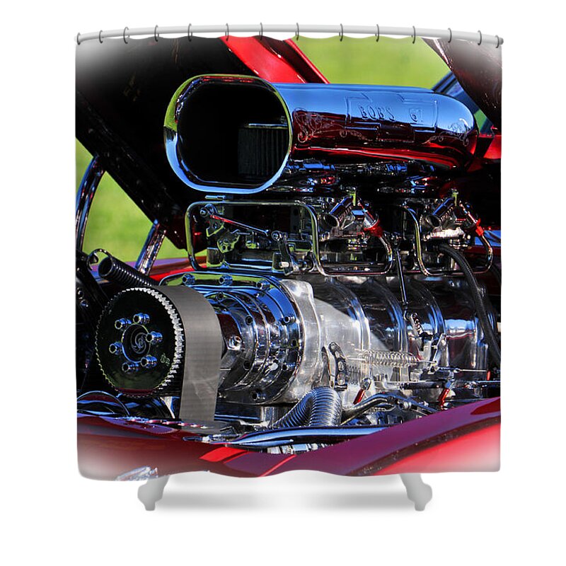Chevy Shower Curtain featuring the photograph '67 Ss #67 by Mike Martin