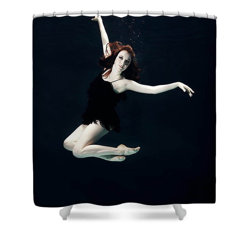 Ballet Dancer Shower Curtain featuring the photograph Ballet Dancer Underwater #7 by Henrik Sorensen