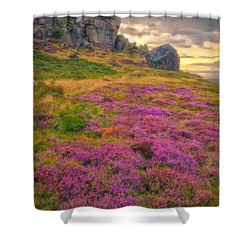 Airedale Shower Curtain featuring the photograph Cow and Calf Rocks by Mariusz Talarek