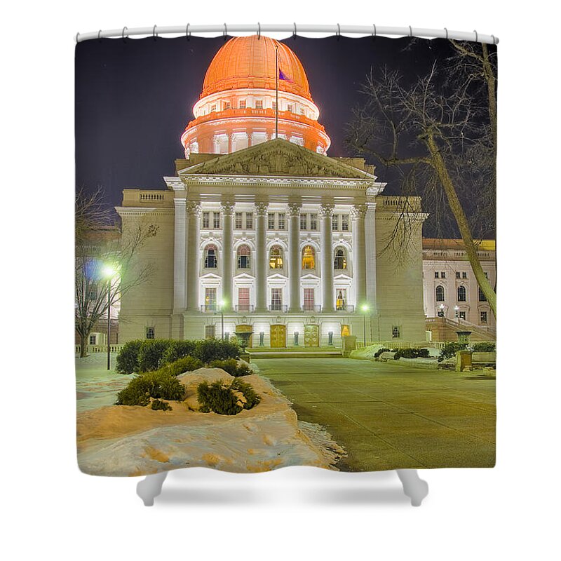 Capitol Shower Curtain featuring the photograph Madison capitol by Steven Ralser
