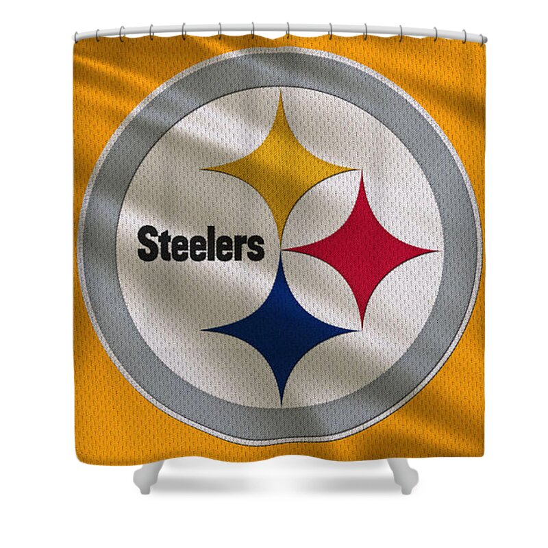 Steelers Shower Curtain featuring the photograph Pittsburgh Steelers Uniform by Joe Hamilton