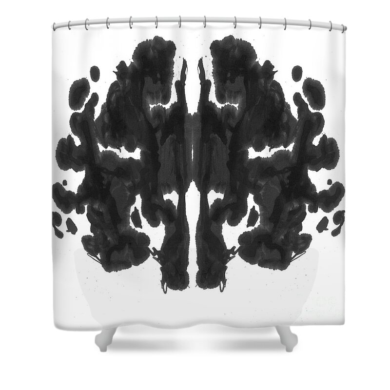 Psychology Shower Curtain featuring the photograph Rorschach Type Inkblot #7 by Spencer Sutton