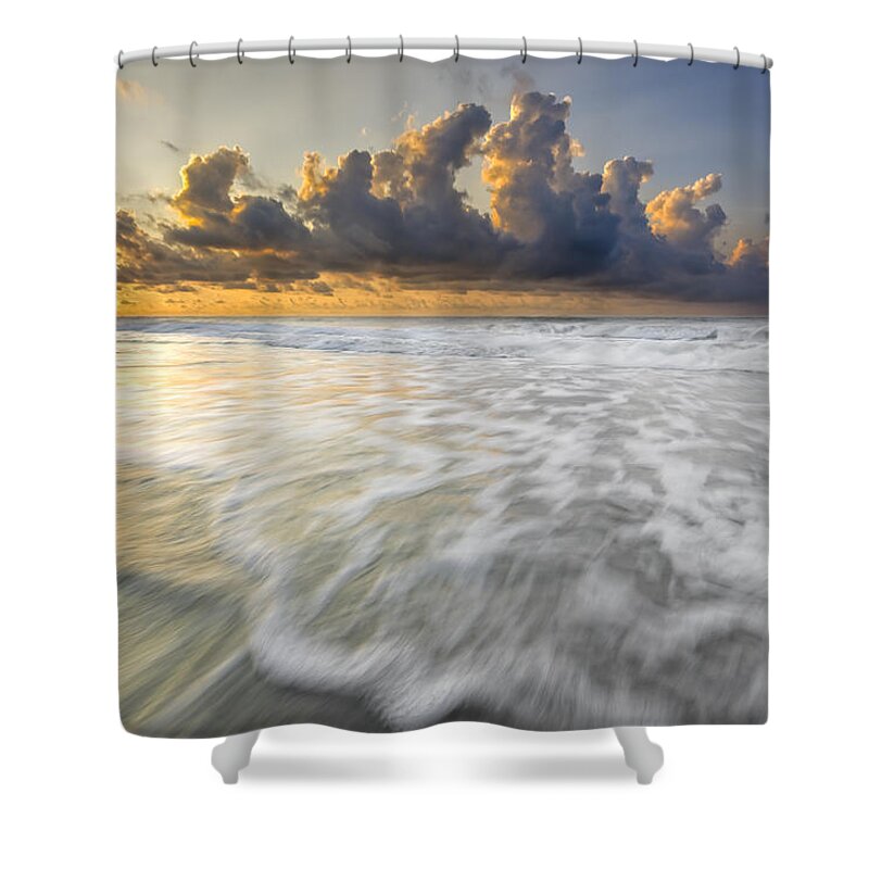 Atlantic Ocean Shower Curtain featuring the photograph Sunrise on Hilton Head Island by Peter Lakomy