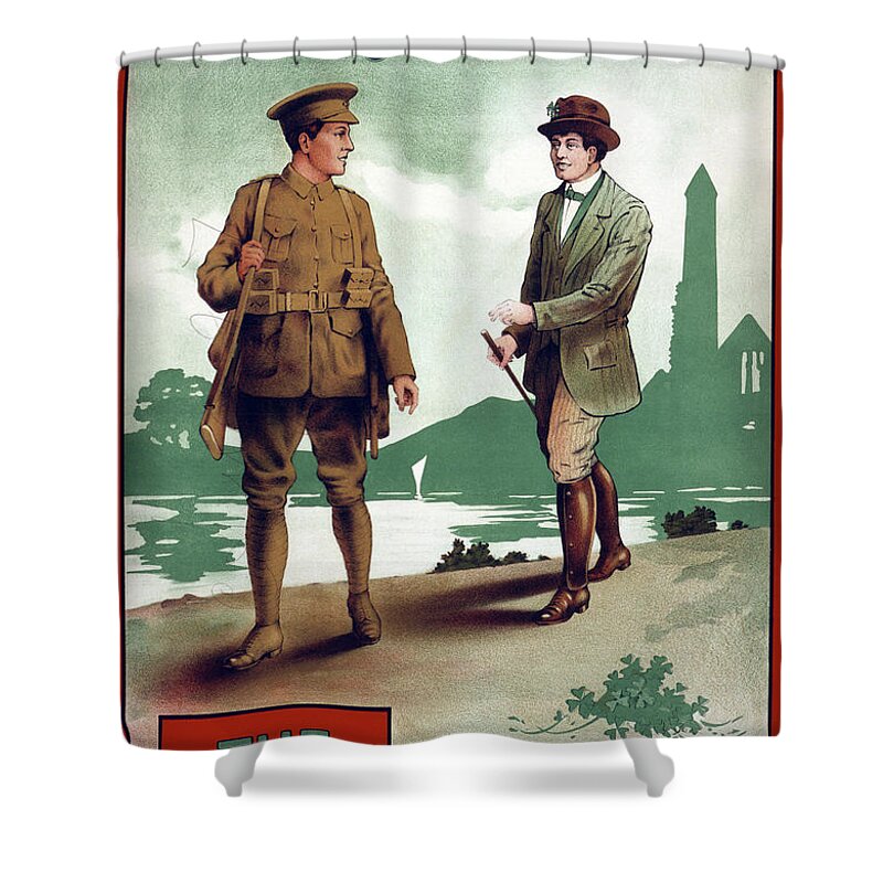 1915 Shower Curtain featuring the painting Wwi Poster, 1915 #7 by Granger