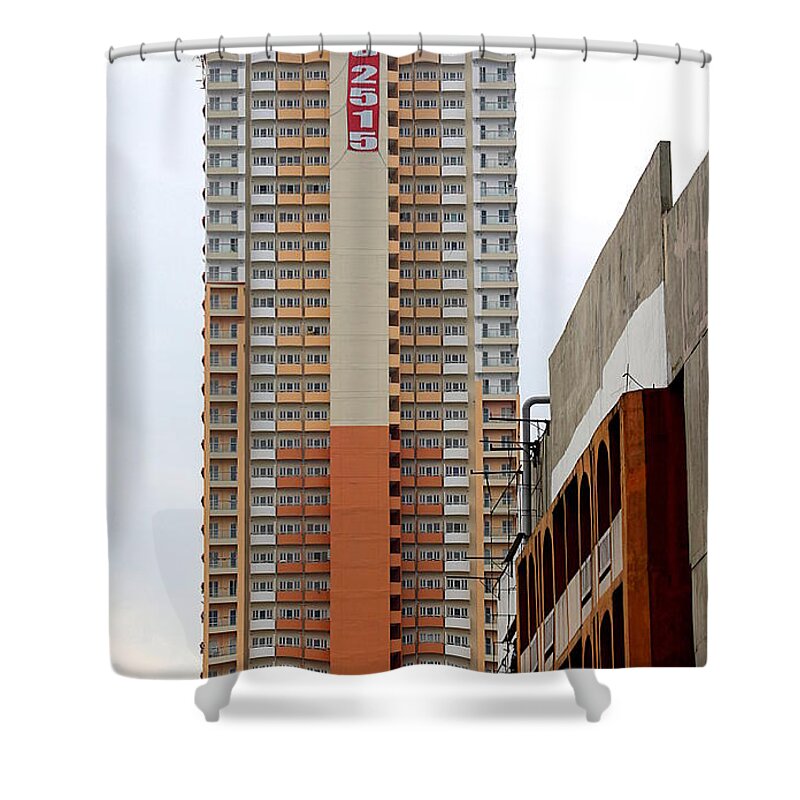 Architectural Shower Curtain featuring the photograph 7082515 Building by Ester McGuire