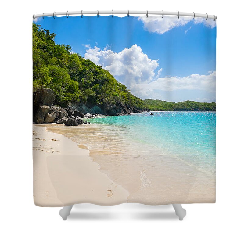 Caribbean Shower Curtain featuring the photograph Beautiful Caribbean beach by Raul Rodriguez
