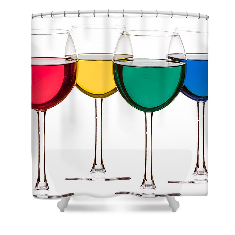 Alcohol Shower Curtain featuring the photograph Colorful Drinks by Peter Lakomy