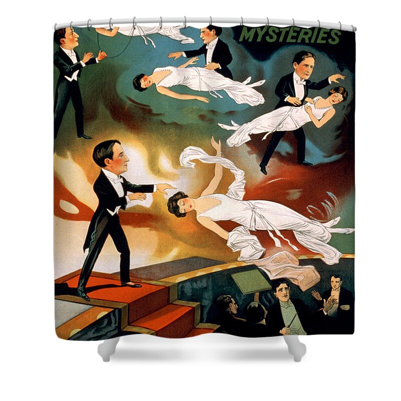 Entertainment Shower Curtain featuring the photograph Howard Thurston, American Magician #8 by Photo Researchers