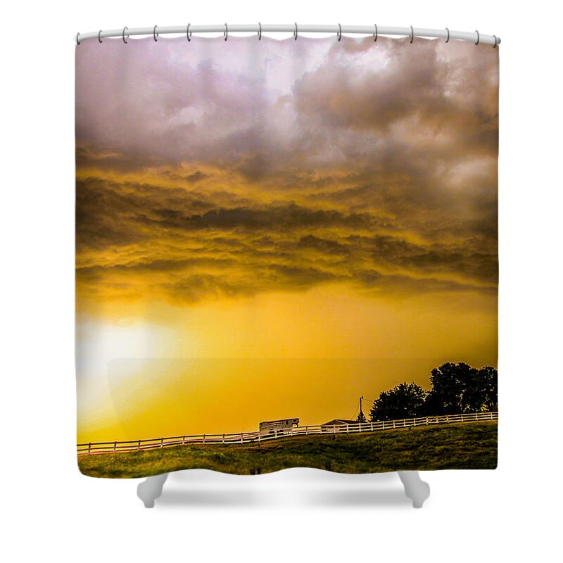 Kearney Nebraska Shower Curtain featuring the photograph Late Afternoon Nebraska Thunderstorms #13 by NebraskaSC