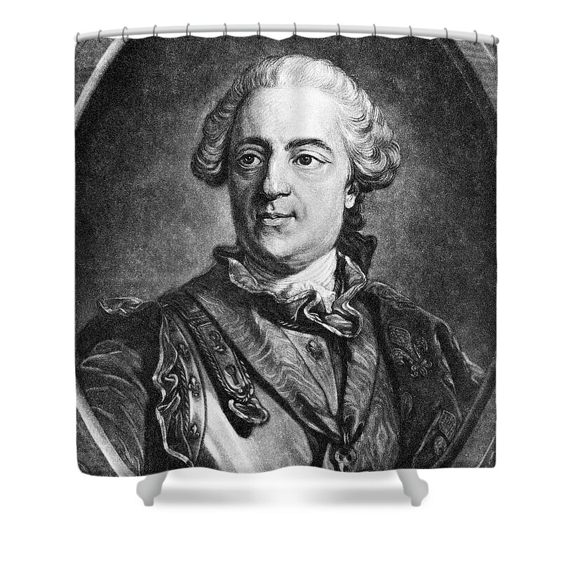18th Century Shower Curtain featuring the painting Louis Xv (1710-1774) #8 by Granger
