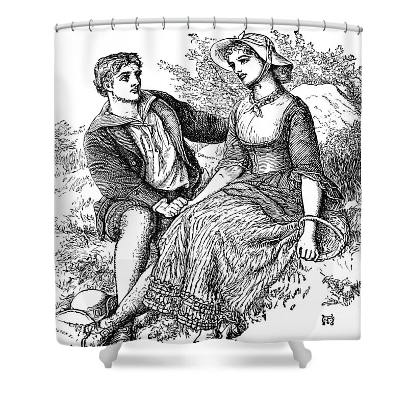 Holiday Shower Curtain featuring the photograph Love Lyrics And Valentine Verses, 1875 #8 by British Library