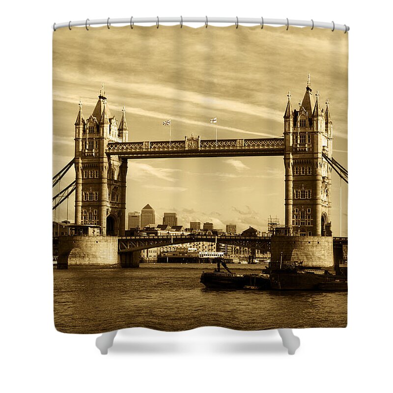 Tower Bridge Shower Curtain featuring the photograph Tower Bridge #8 by Chris Day