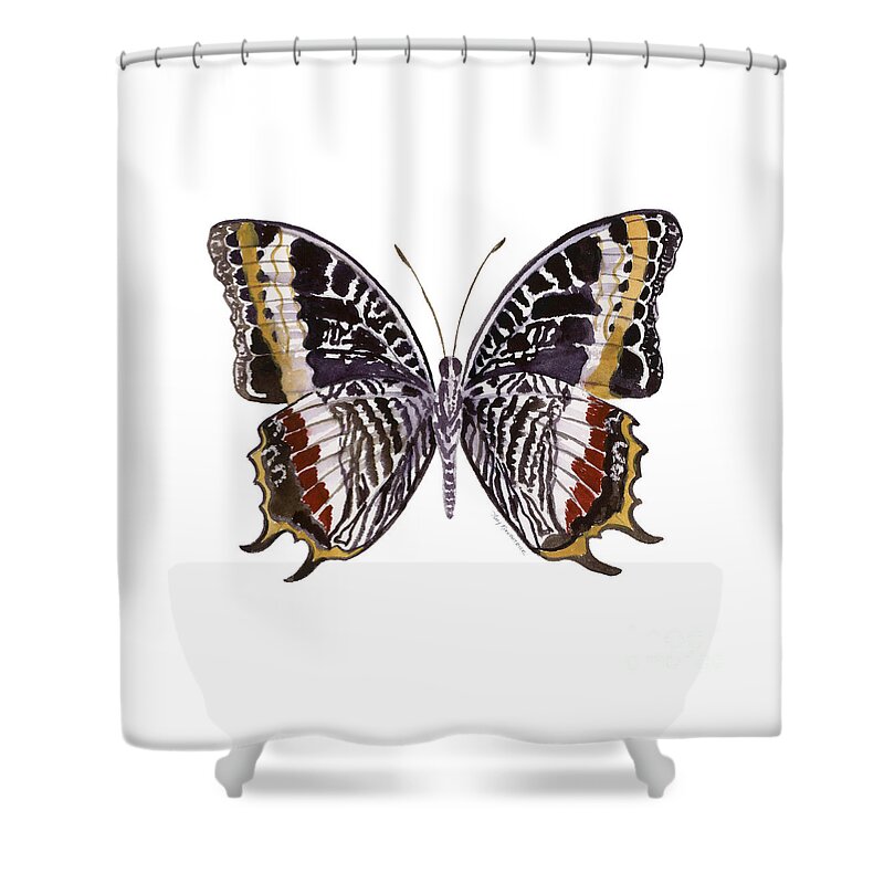 Castor Butterfly Shower Curtain featuring the painting 88 Castor Butterfly by Amy Kirkpatrick