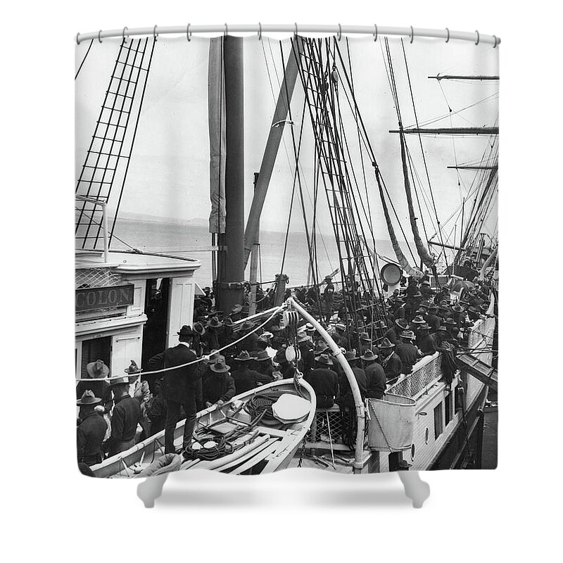 1898 Shower Curtain featuring the photograph Spanish-american War, 1898 #9 by Granger