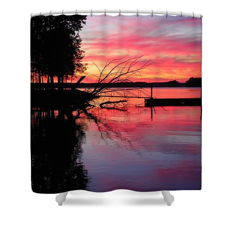 Sunset 9 Shower Curtain featuring the photograph Sunset 9 by Lisa Wooten