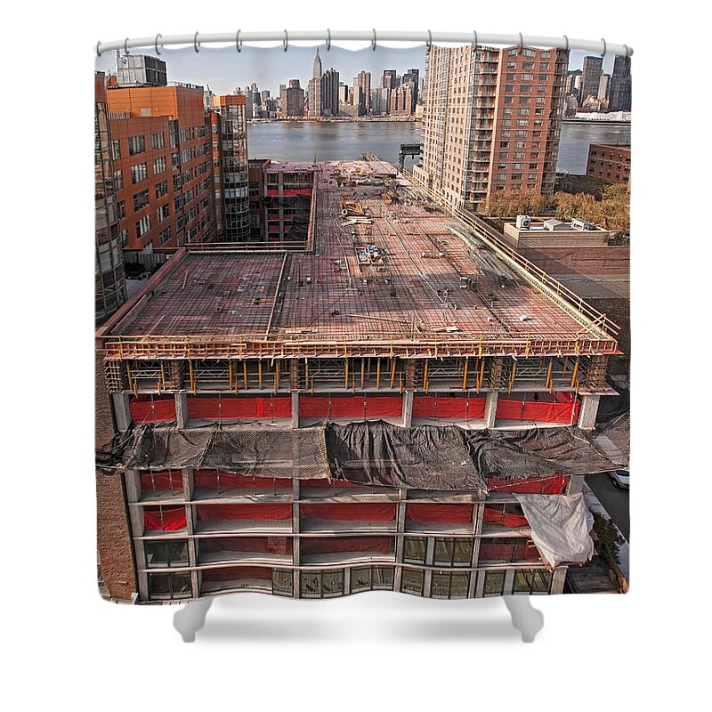  Shower Curtain featuring the photograph 9th Floor Forms by Steve Sahm