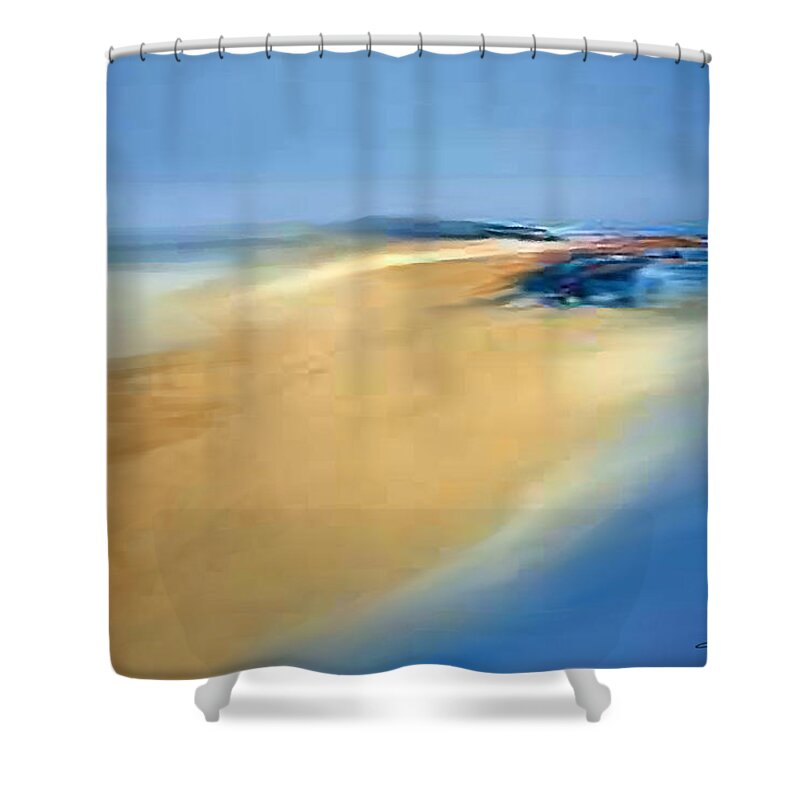 Theo Danella Shower Curtain featuring the painting A 5 by Theo Danella