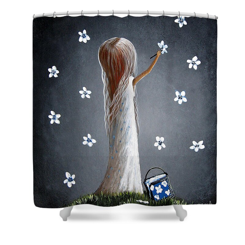 Whimsical Paintings Shower Curtain featuring the painting Whimsical Paintings by Moonlight Art Parlour