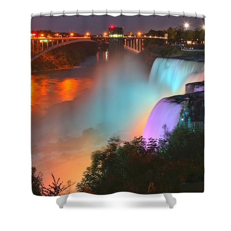 Niagara Falls Shower Curtain featuring the photograph A Burst Of Color At Niagara by Adam Jewell
