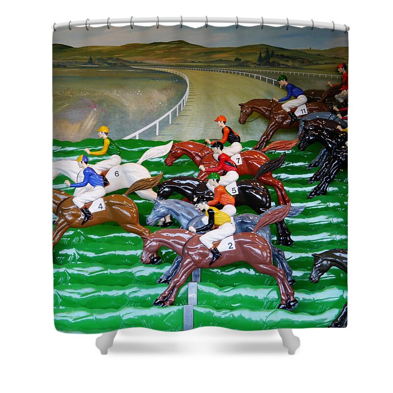 Richard Reeve Shower Curtain featuring the photograph A Day at the Races by Richard Reeve