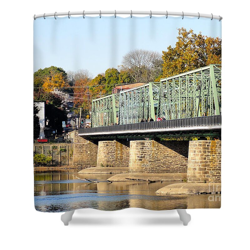 Bridge Shower Curtain featuring the photograph A Day for Tourists by Christopher Plummer