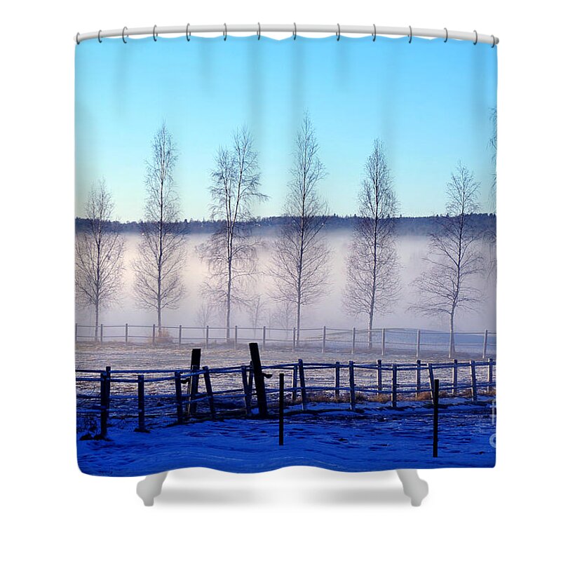 Winter Shower Curtain featuring the photograph A Day Off by Randi Grace Nilsberg