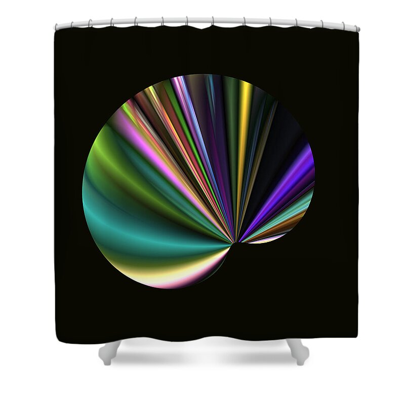 Fan Shower Curtain featuring the digital art A Fan in Abstract by Judi Suni Hall