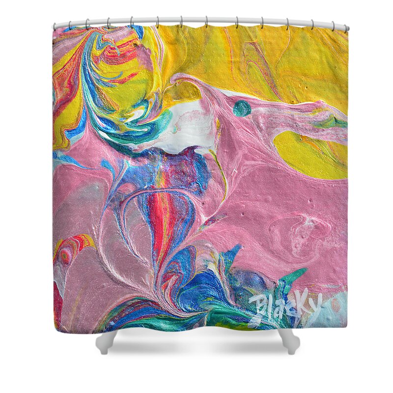 Deer Shower Curtain featuring the painting A Female Deer by Donna Blackhall