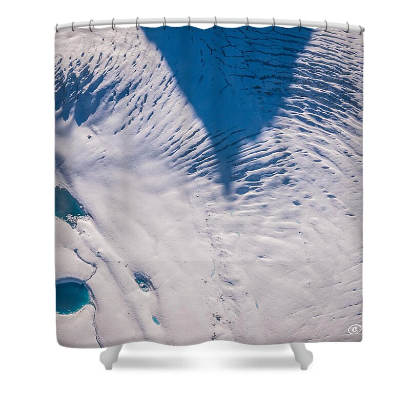 Alaska Shower Curtain featuring the photograph A glacier shadow by Joan Wallner