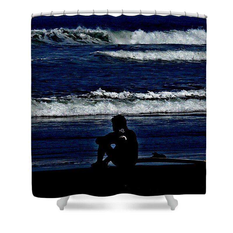 Half Moon Bay Shower Curtain featuring the digital art A GR8 Ride by Joseph Coulombe
