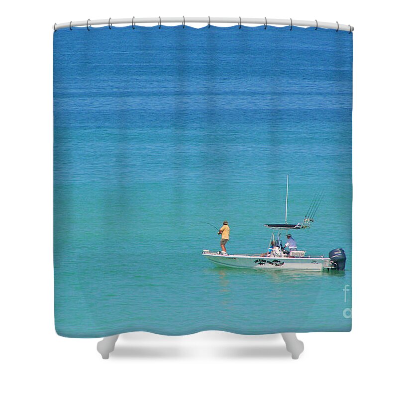 Boat Shower Curtain featuring the photograph A Great Way To Spend A Day by Mariarosa Rockefeller