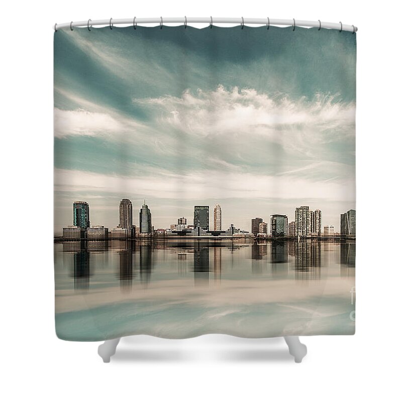 Nyc Shower Curtain featuring the photograph a look to New Jersey by Hannes Cmarits