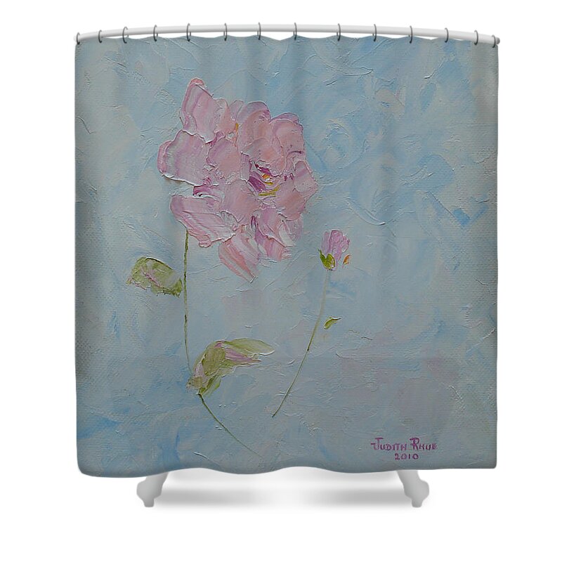 Love Shower Curtain featuring the painting A Mother's Love by Judith Rhue