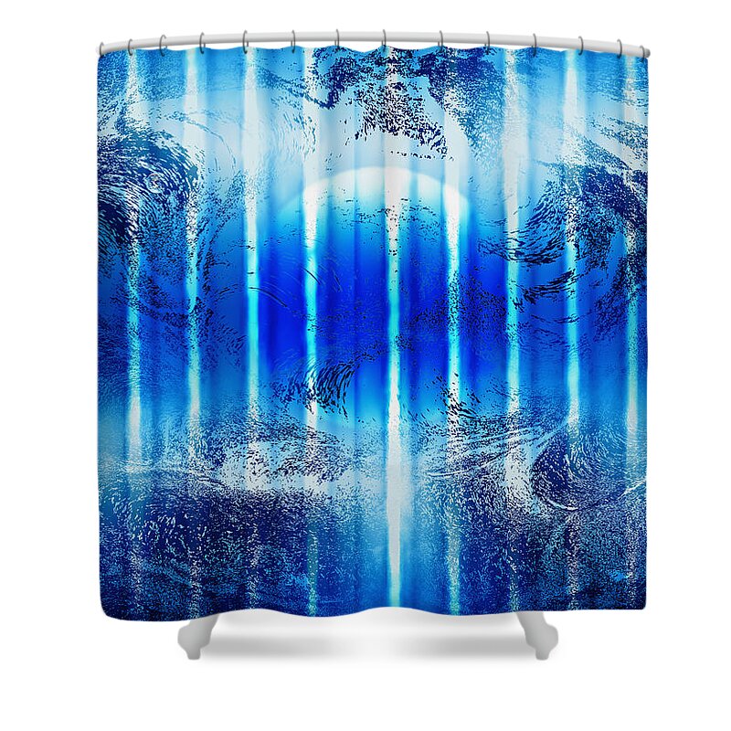 Realm Shower Curtain featuring the mixed media Realm of Tranquility by Kellice Swaggerty