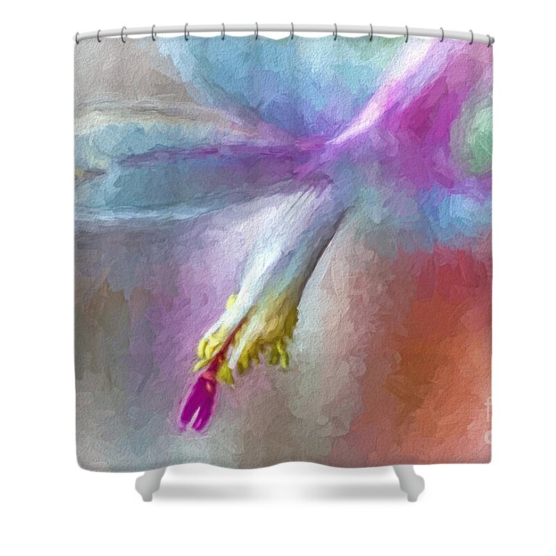 Canvas Prints Shower Curtain featuring the photograph A Painted Christmas Cactus by Dave Bosse