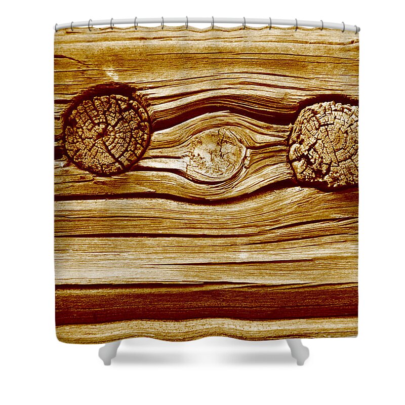 Knothole Shower Curtain featuring the photograph A pair of knotholes by Ulrich Kunst And Bettina Scheidulin