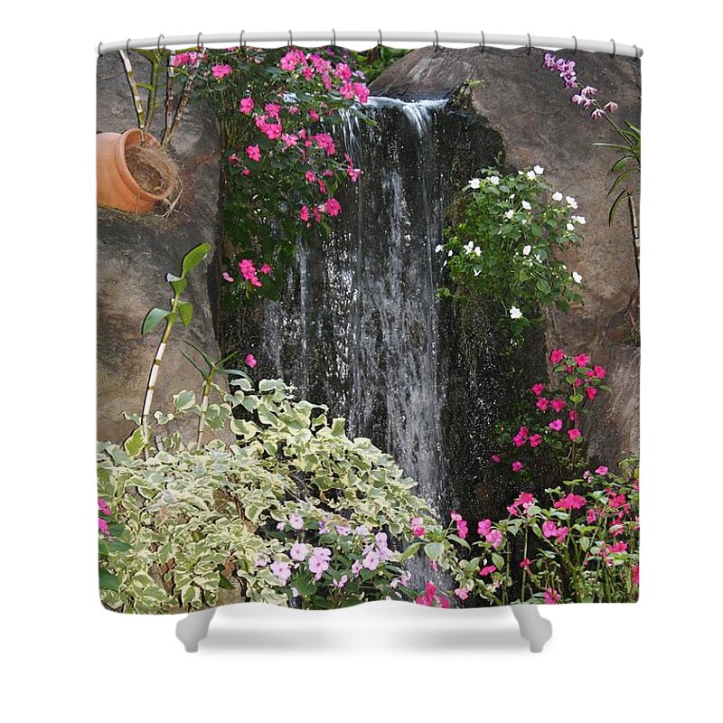 Waterfall Shower Curtain featuring the photograph A Place of Serenity by Bruce Bley