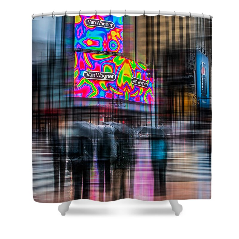 Nyc Shower Curtain featuring the photograph A Rainy Day In New York by Hannes Cmarits