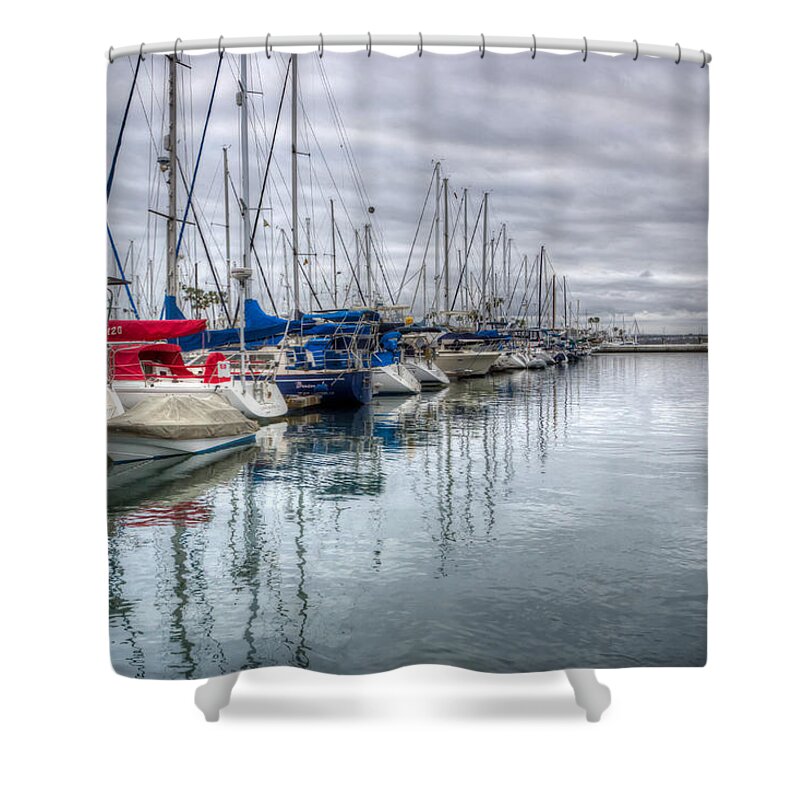 Dock Shower Curtain featuring the photograph A Storm Was Brewing by Heidi Smith