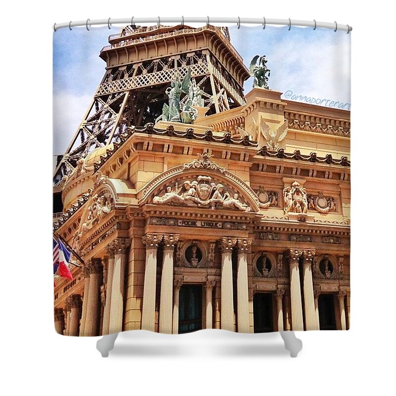 Iphone5 Shower Curtain featuring the photograph A Taste Of Classic - Paris Hotel And by Anna Porter