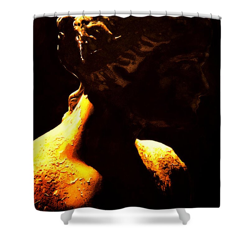 Giorgio Shower Curtain featuring the painting A Thousand Years by Giorgio Tuscani