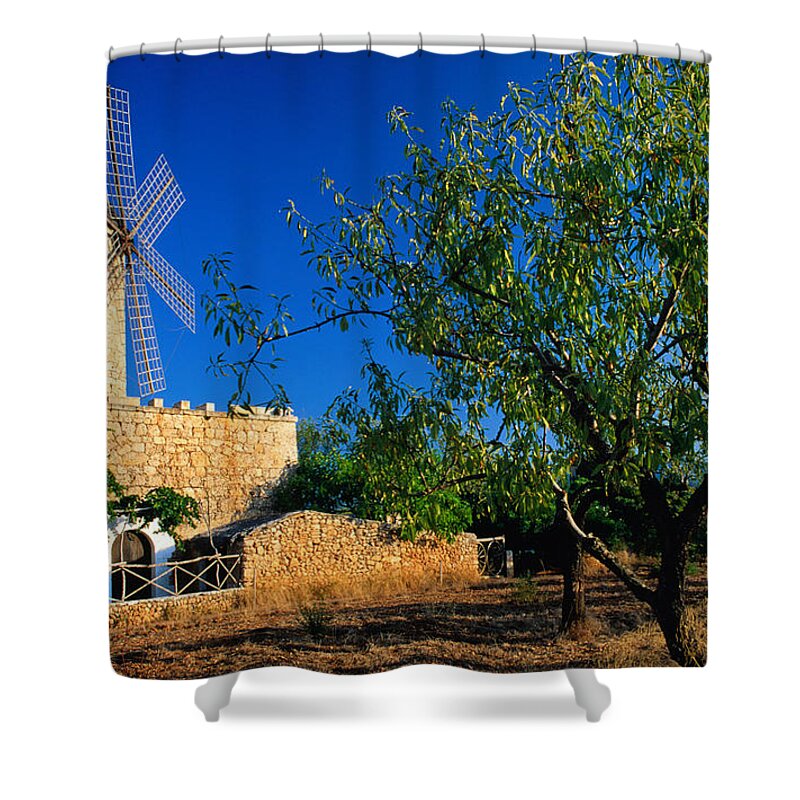 Outdoors Shower Curtain featuring the photograph A Traditional Windmill Still Stands by David C Tomlinson