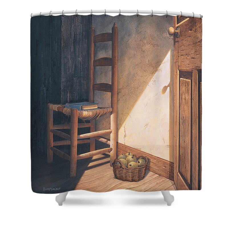 Country Shower Curtain featuring the painting A Warm Welcome by Michael Humphries