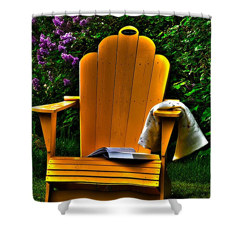 Adirondack Shower Curtain featuring the photograph A Well Deserved Rest by Randi Grace Nilsberg