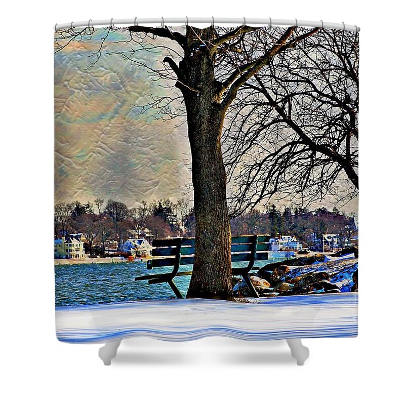Winter Landscape Shower Curtain featuring the photograph A Winter Day by Judy Palkimas