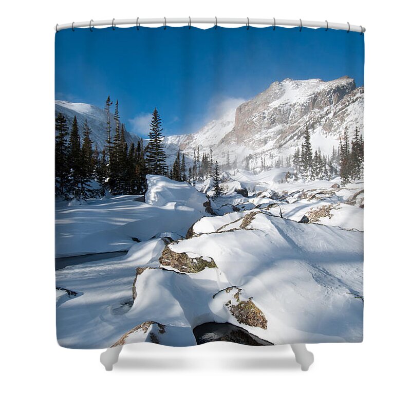 Colorado Shower Curtain featuring the photograph A Winter Morning in the Mountains by Cascade Colors